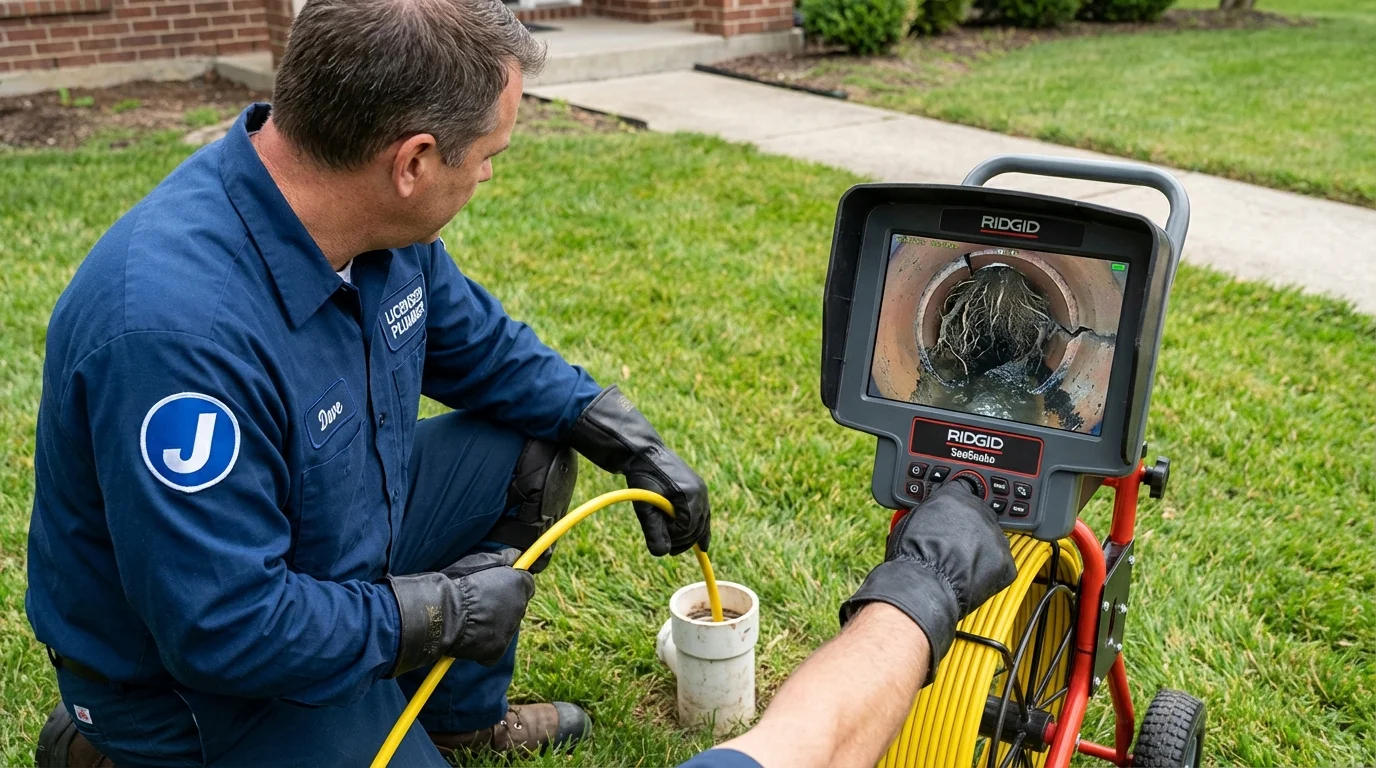 Sewer camera inspection being performed by Johns Plumbing LLC in Frostproof